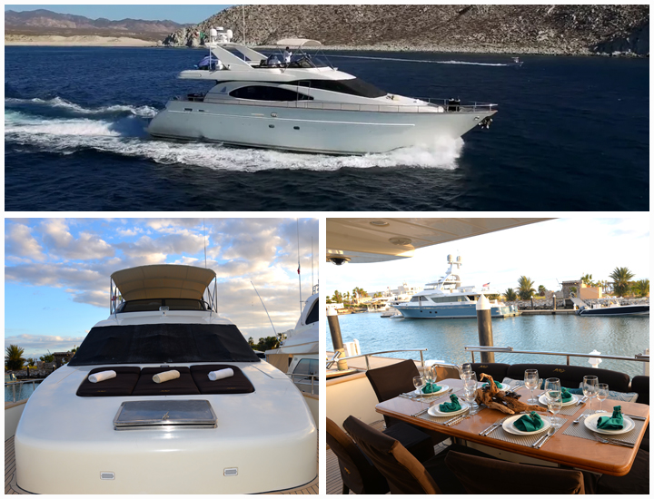 80' Azimut Cabo Mexico Yacht Charters and Boat rentals